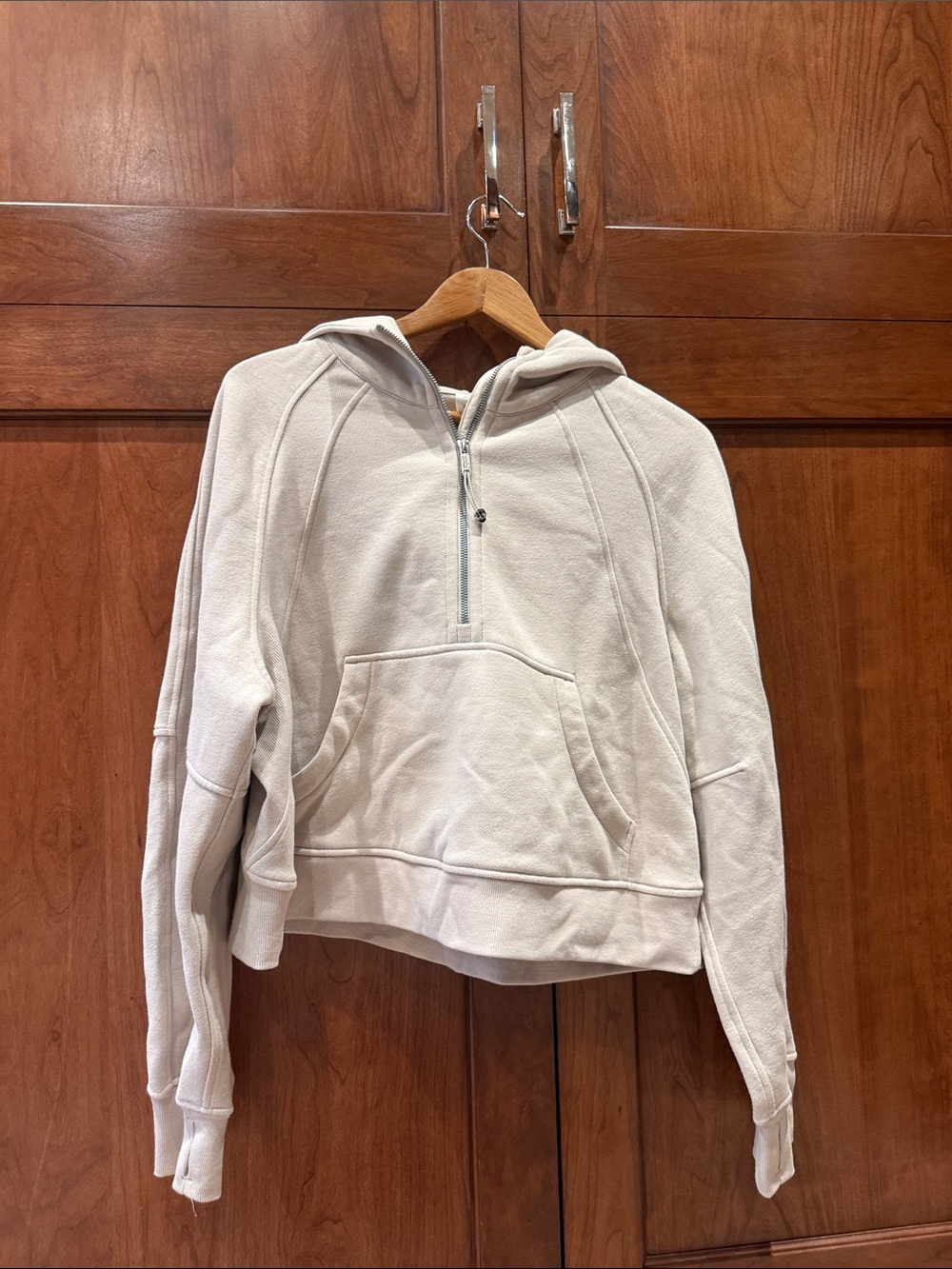lululemon athletica Cream Half-Zip Hooded Pullover